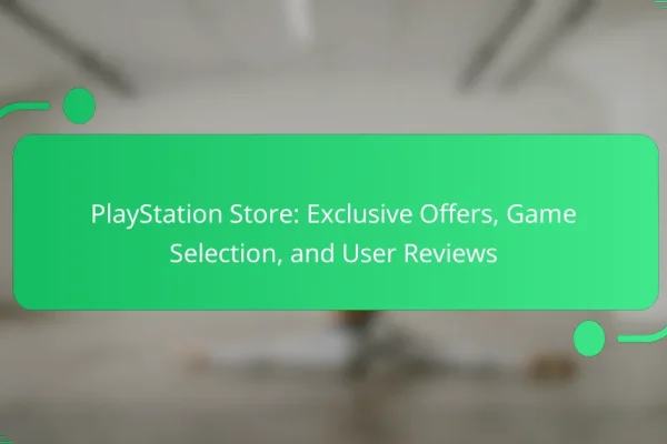 PlayStation Store: Exclusive Offers, Game Selection, and User Reviews