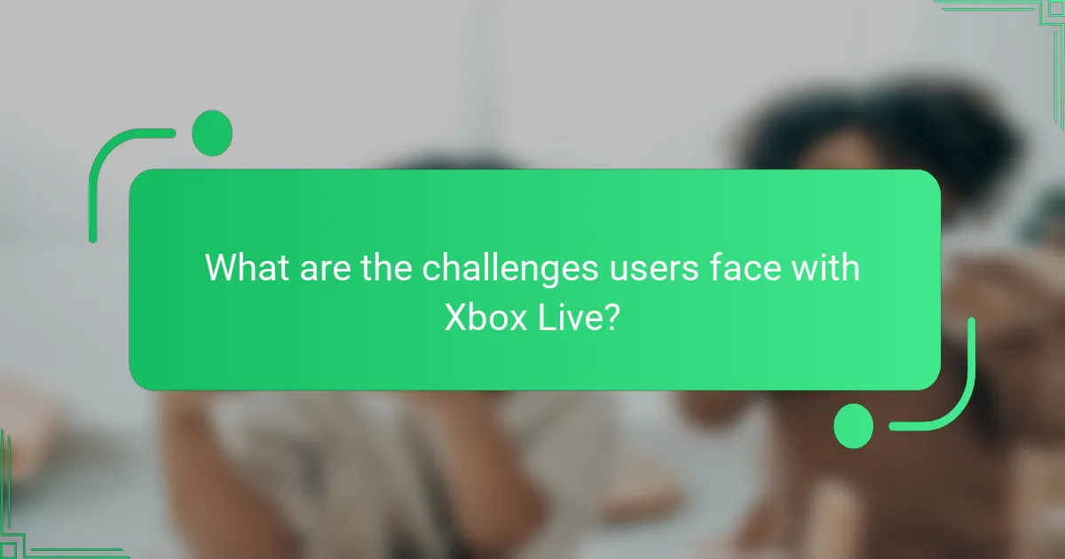 What are the challenges users face with Xbox Live?